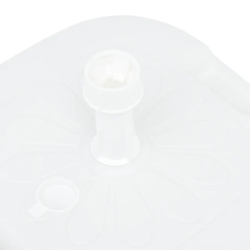 Socle de parasol rond moderne dehors 45 x 45 x 26 cm résistant aux intempéries en plastique blanc 02_0045957