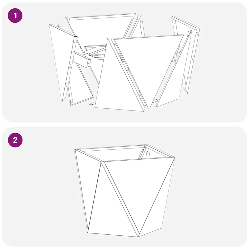 Lot de 2 jardinières style moderne extérieur 40 x 40 x 40 cm en acier noir 02_0053063