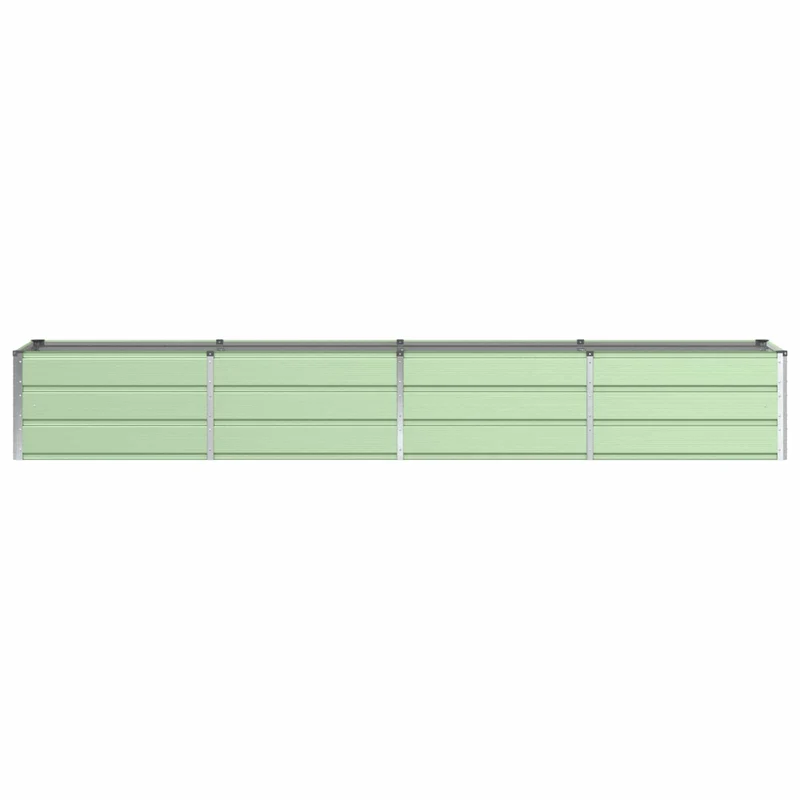 Jardinière moderne design industriel 320 x 80 x 45 cm polyvalent emploi intérieur extérieur en acier vert 02_0059270