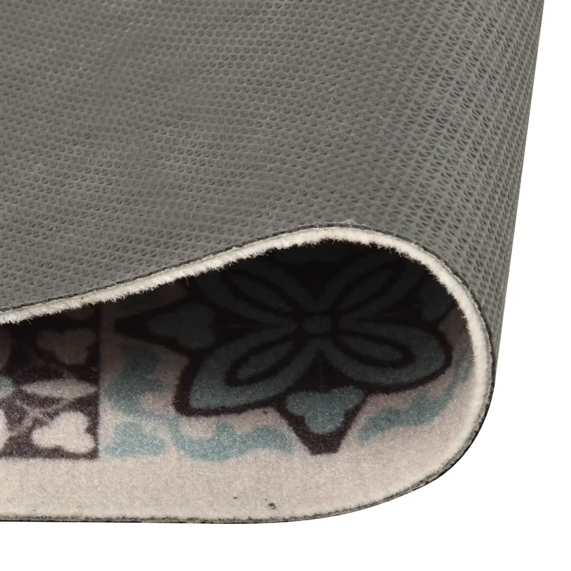Tapis lavable rectangulaire 60 x 180 cm design moderne antidérapant ambiance cosy en polyamide mosaïque 02_0046544