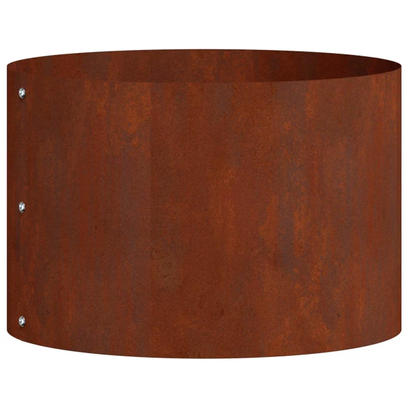 Anneau de jardinière rond extérieur design moderne 30 x 30 x 20 cm en acier patiné 02_0052244