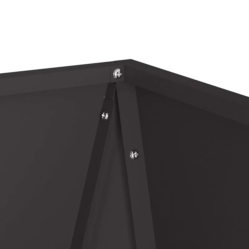Jardinière moderne pour extérieur 50 x 50 x 75 cm avec base intégrée chic en acier noir 02_0053034