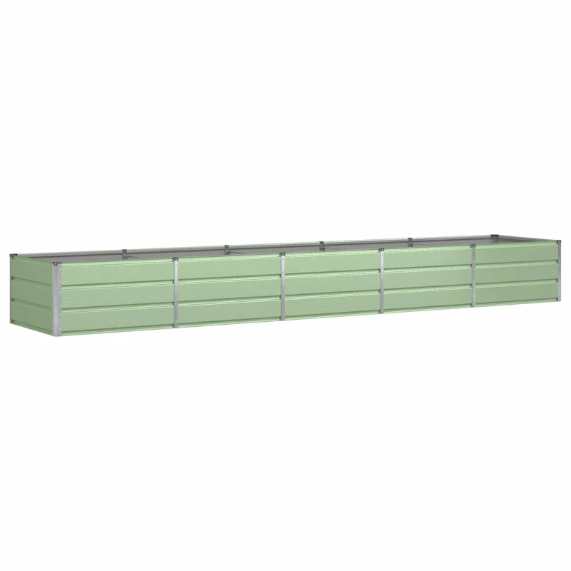 Jardinière moderne design épuré 400 x 80 x 45 cm usage intérieur extérieur en acier vert 02_0059272