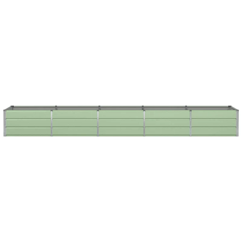 Jardinière moderne design épuré 400 x 80 x 45 cm usage intérieur extérieur en acier vert 02_0059272
