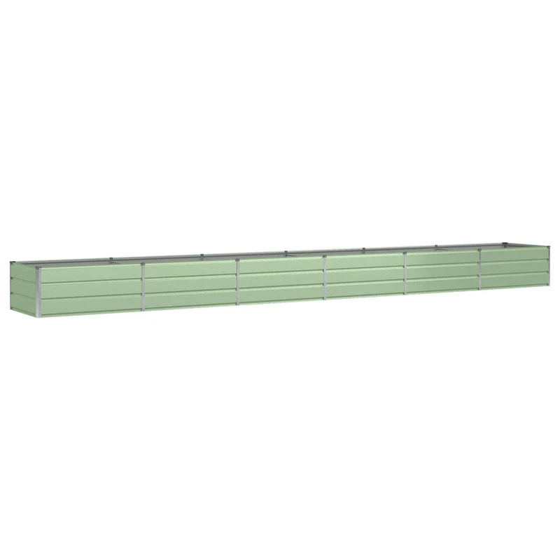 Jardinière moderne 600 x 80 x 45 cm pour plantes d'intérieur et extérieur design industriel en acier vert 02_0059274