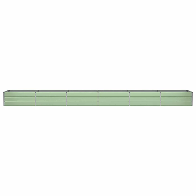 Jardinière moderne 600 x 80 x 45 cm pour plantes d'intérieur et extérieur design industriel en acier vert 02_0059274