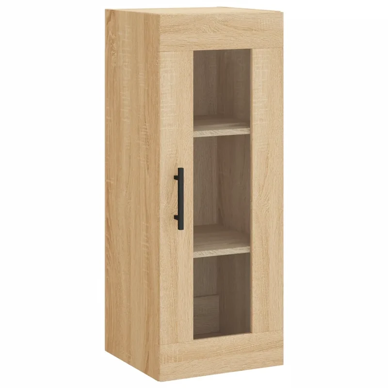 Armoire murale design pratique rangement 34,5 x 34 x 90 cm en bois d'ingénierie chêne sonoma 02_0048696