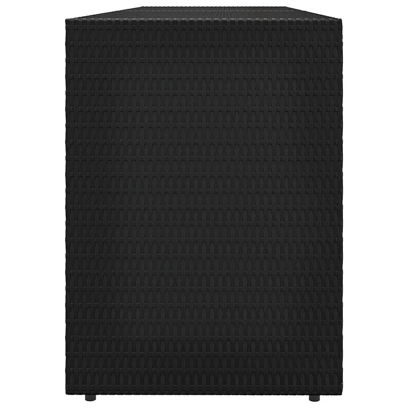 Armoire de rangement de jardin 198 x 55 x 80 cm vaste espace décoratif en polyrotin noir 02_0046634