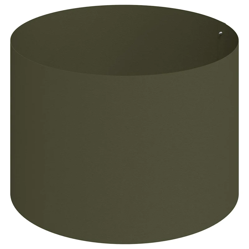 Cache-pot de jardin rond moderne extérieur 90 x 90 x 20 cm en acier vert olive 02_0052278