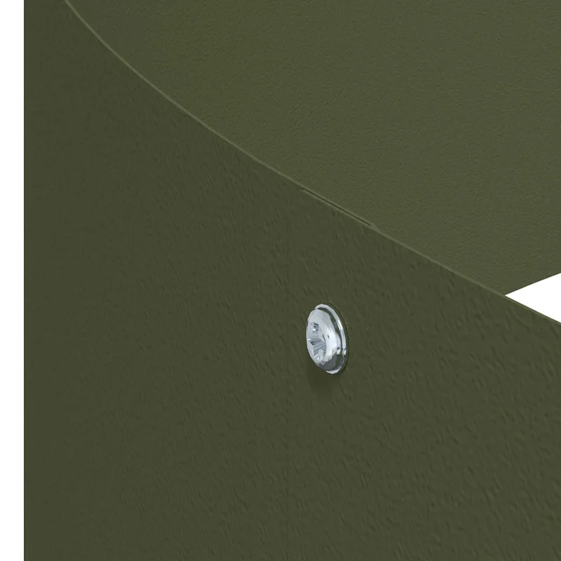 Cache-pot de jardin rond moderne extérieur 90 x 90 x 20 cm en acier vert olive 02_0052278