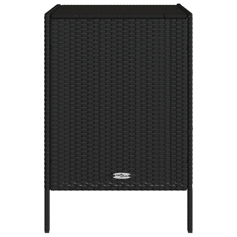 Armoire de rangement de jardin ergonomique avec 3 tiroirs 55 x 59 x 80 cm en résine tressée noire 02_0047424