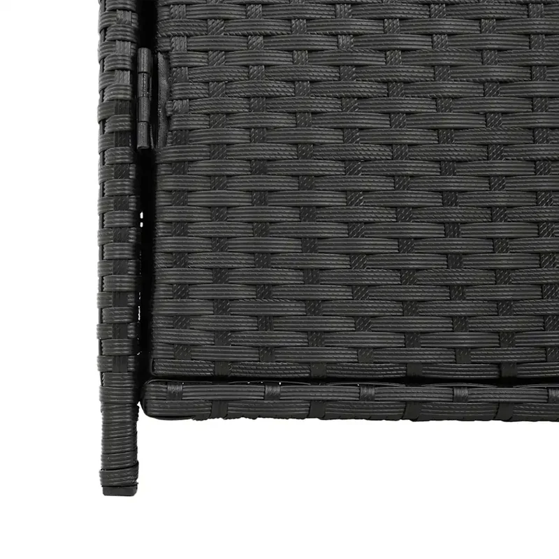 Armoire de rangement de jardin ergonomique avec 3 tiroirs 55 x 59 x 80 cm en résine tressée noire 02_0047424