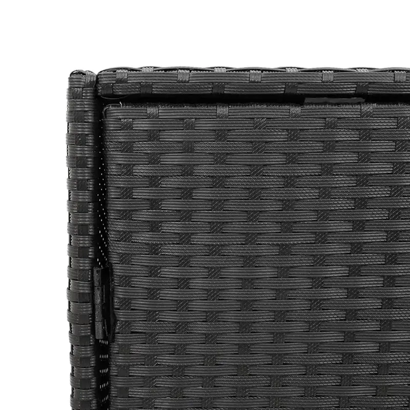 Armoire de rangement de jardin ergonomique avec 3 tiroirs 55 x 59 x 80 cm en résine tressée noire 02_0047424