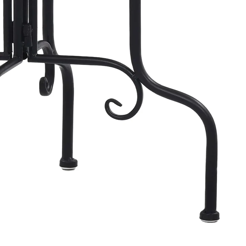 Table de bistro mosaïque extérieure 35 x 35 x 56 cm design moderne jardin terrasse en céramique noire 02_0045926