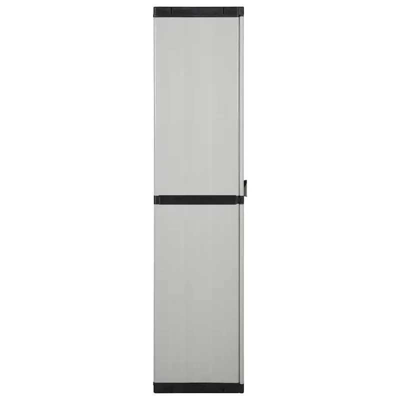 Armoire de rangement de jardin 3 étagères utilisable en extérieur 68 x 40 x 168 cm en PVC gris 02_0047064