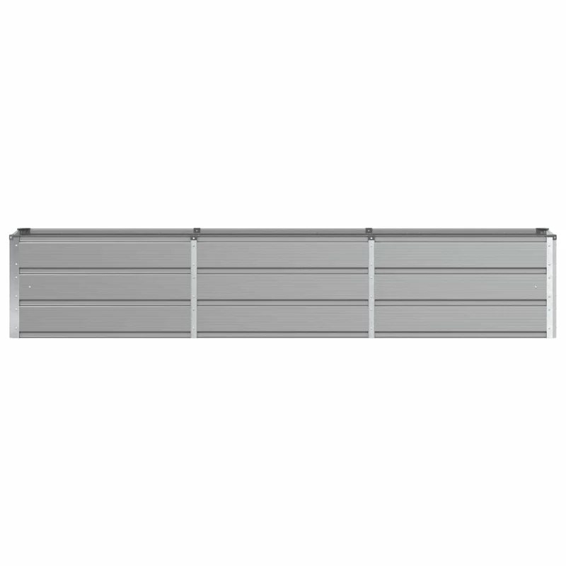Jardinière moderne polyvalente intérieur extérieur 240 x 40 x 45 cm en acier gris clair 02_0059183