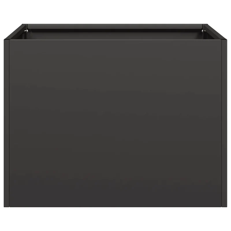 Jardinière en acier laminé à froid noire 40 x 40 x 30 cm design moderne extérieur espace vert 02_0051576