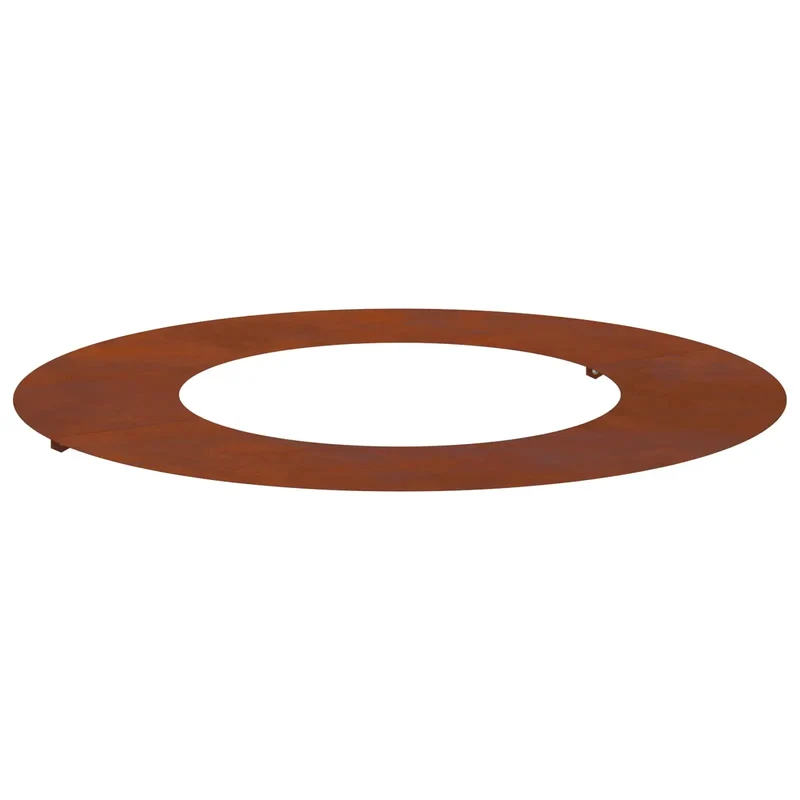 Anneau d'arbre plat extérieur 70 x 70 cm protection racinaire moderne jardin en acier patiné marron 02_0052311
