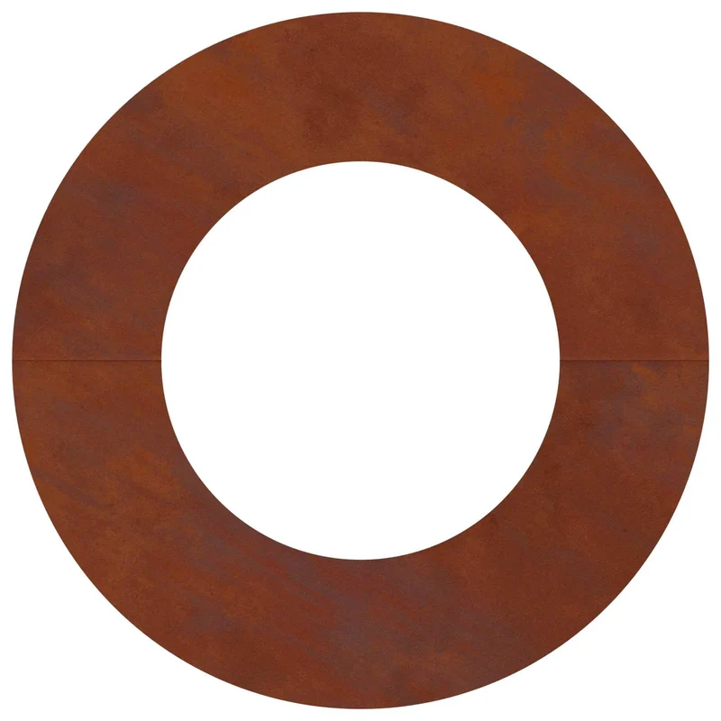 Anneau d'arbre plat extérieur 70 x 70 cm protection racinaire moderne jardin en acier patiné marron 02_0052311