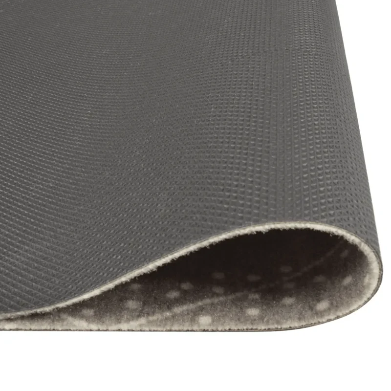 Tapis de cuisine lavable à impression losange 150 x 45 cm antidérapant doux design contemporain en velours gris 02_0046056