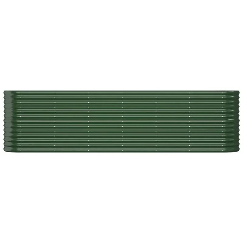 Lot de 1 lit surélevé de jardin ovale 260 x 40 x 68 cm résistant aux intempéries ambiance cosy en acier galvanisé vert 02_0046567