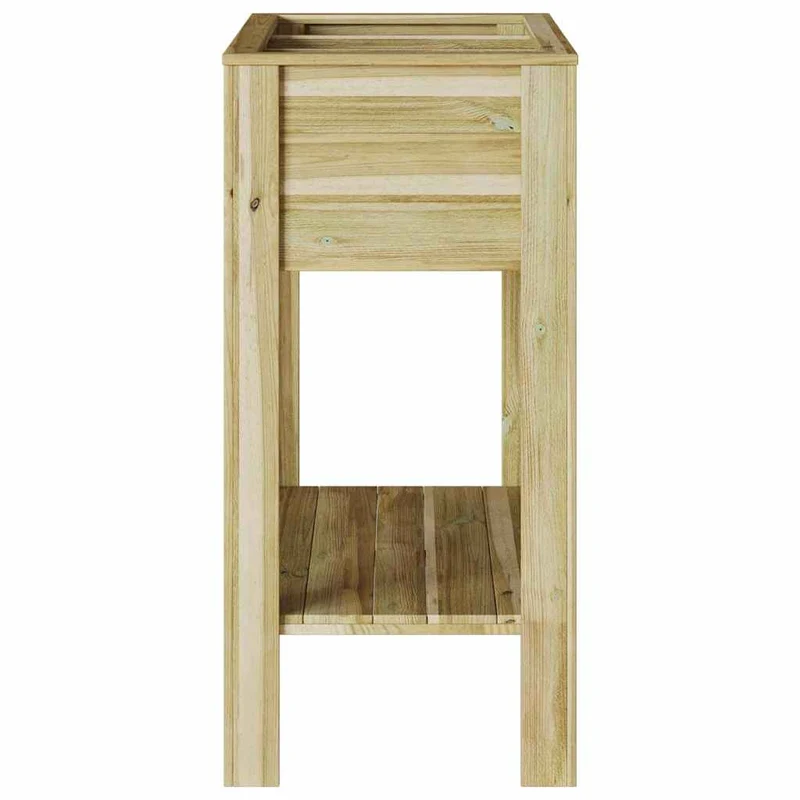 Pot de fleurs rectangulaire moderne durable jardin 85,5 x 46,5 x 96 cm en bois marron 02_0058971