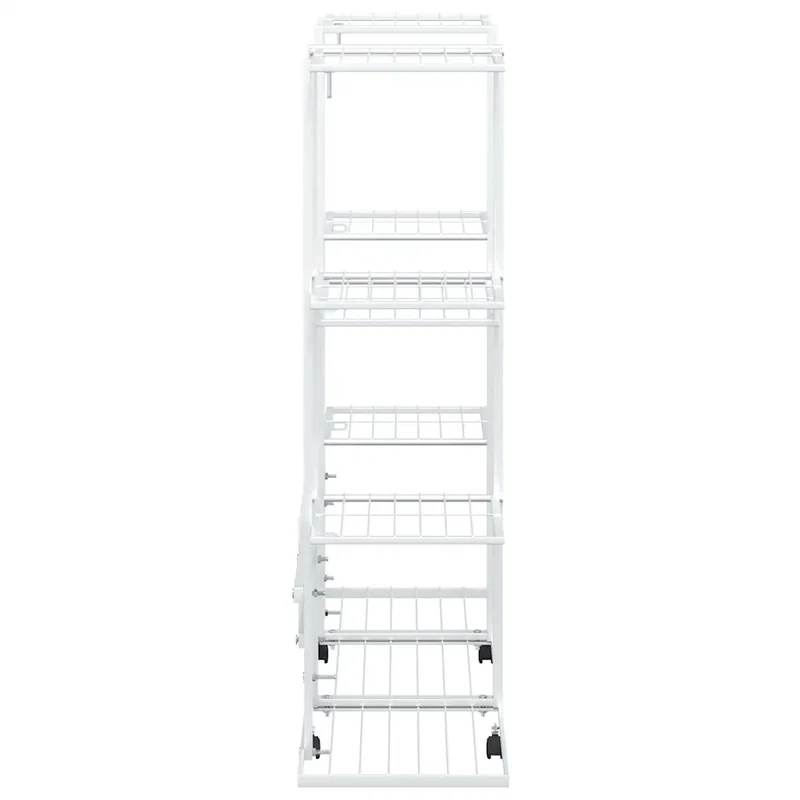 Jardinière avec roues design modulable salon jardin 94 x 24 x 91 cm en fer blanc 02_0047088