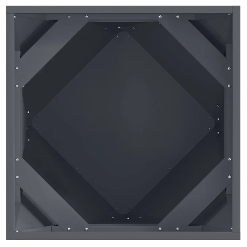 Lot de 2 jardinières modernes pour terrasse 50 x 50 x 50 cm avec design chic ambiance extérieure en acier anthracite 02_0053081