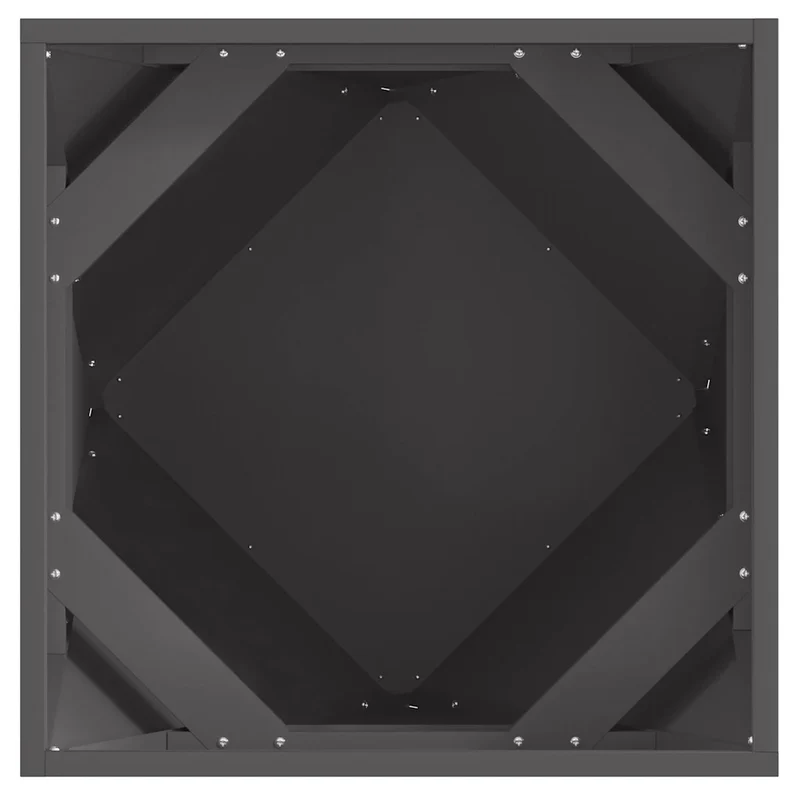 Lot de 2 jardinières carrées modernes pour extérieur 50 x 50 x 50 cm en acier noir 02_0053077