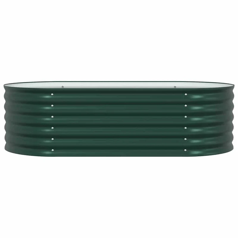 Jardinière surélevée moderne design minimaliste extérieur 160 x 80 x 44 cm en acier vert 02_0058910