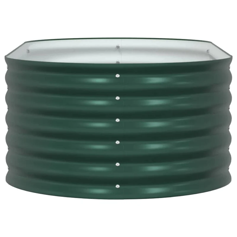 Jardinière surélevée moderne design minimaliste extérieur 160 x 80 x 44 cm en acier vert 02_0058910