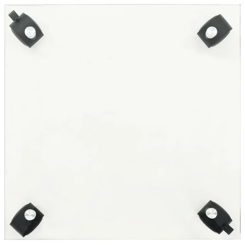 Lot de 2 supports carrés pour plantes à roulettes pratiques 35 x 35 cm en verre trempé transparent 02_0046293