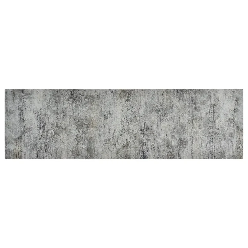 Tapis de cuisine lavable en velours impression béton 180 x 60 cm antidérapant élégant intérieur en polyamide gris 02_0046063
