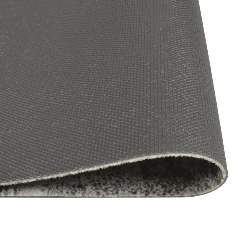Tapis de cuisine lavable en velours impression béton 180 x 60 cm antidérapant élégant intérieur en polyamide gris 02_0046063
