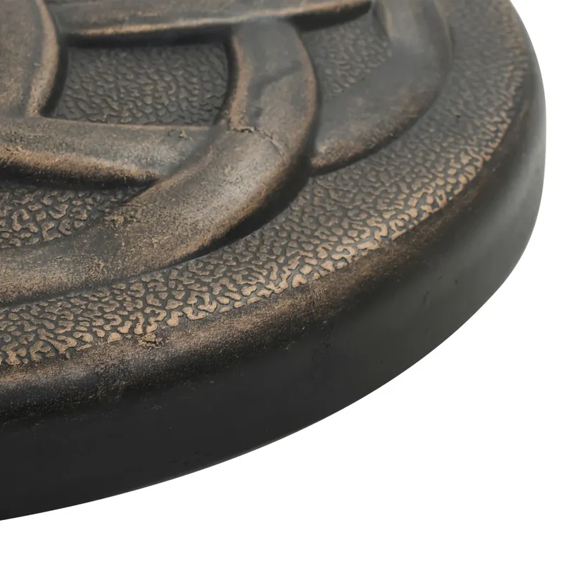 Socle rond de parasol décoratif extérieur 54,5 x 33 cm boulon verrouillage finition mate en polyrésine bronze 02_0045909