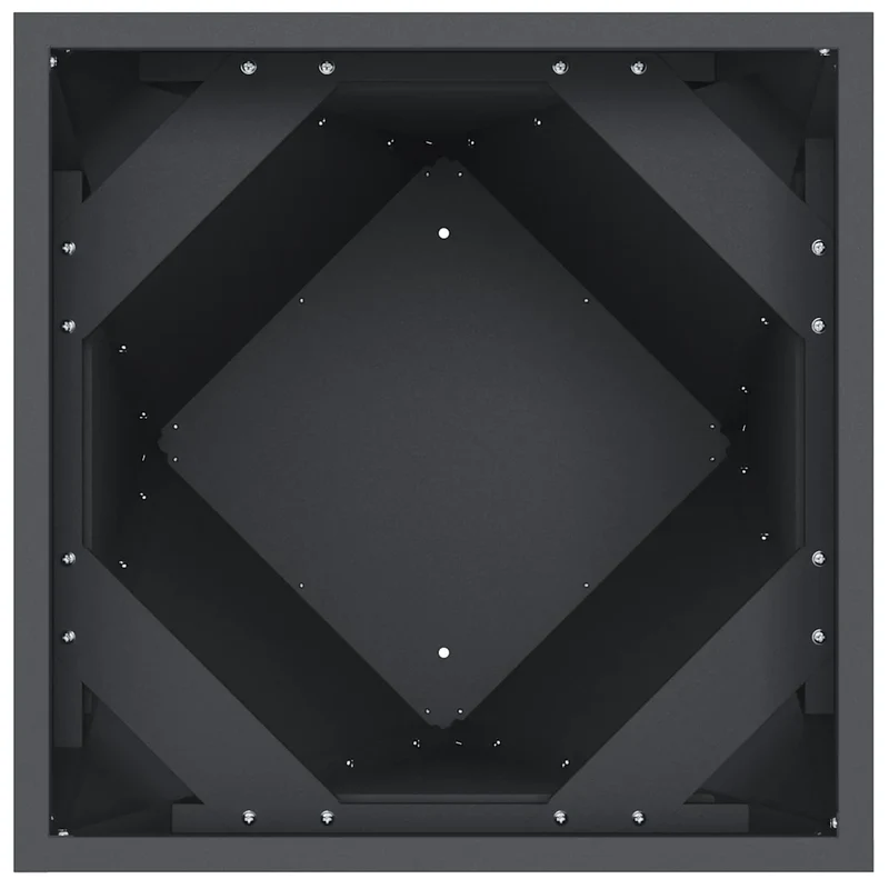 Lot de 2 jardinières modernes 50 x 50 x 75 cm design extérieur pratique en acier anthracite 02_0053039