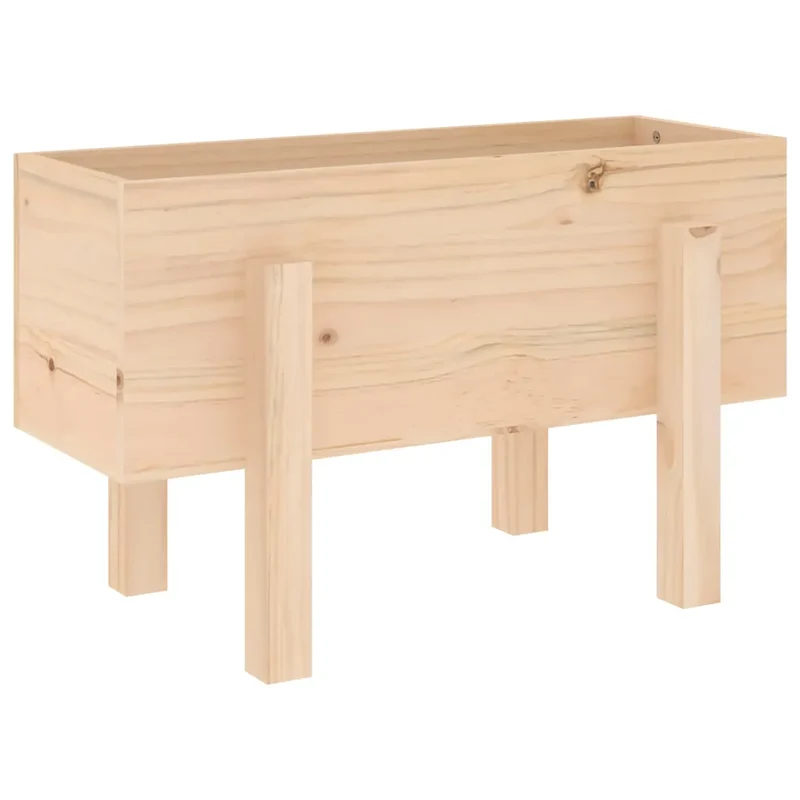Jardinière rectangulaire décorative outdoor 62 x 30 x 38 cm en bois massif de pin 02_0048495