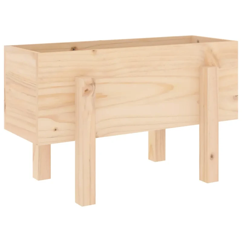Jardinière rectangulaire décorative outdoor 62 x 30 x 38 cm en bois massif de pin 02_0048495