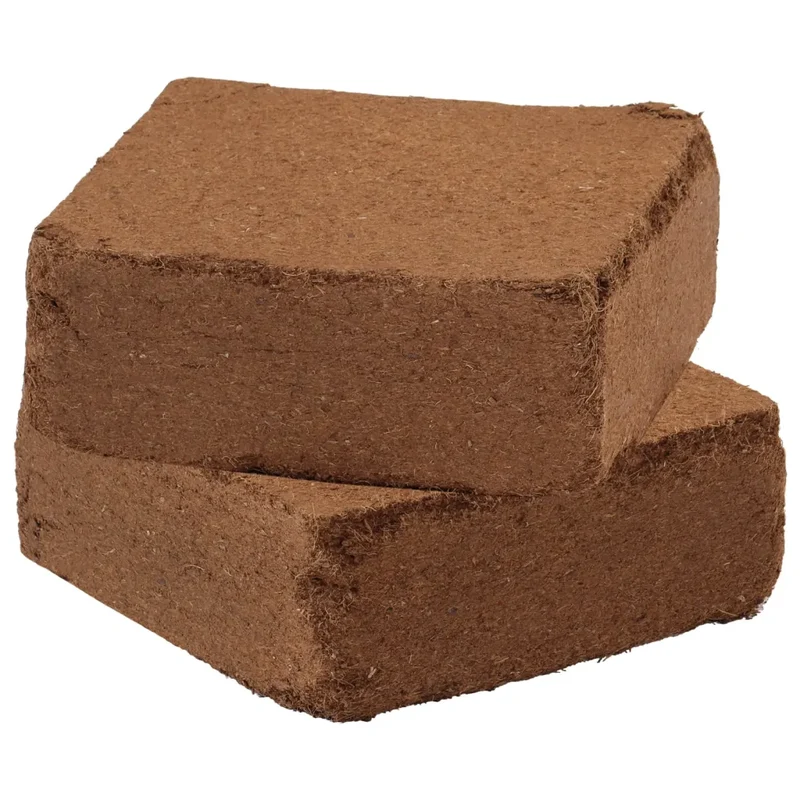 Lot de 5 blocs d'écorce de noix de coco 25 kg culture biologique naturelle jardin améliore rétention en fibre de coco naturel 02_0046201