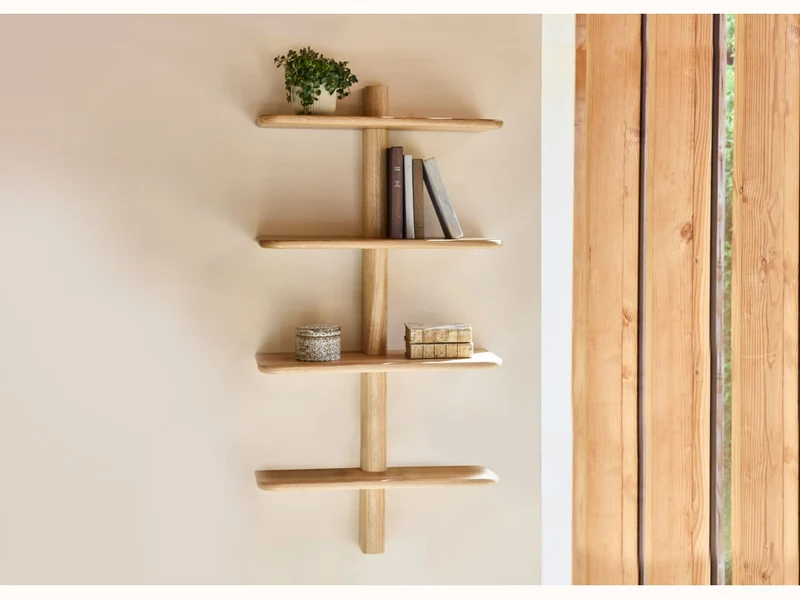 Étagère murale en bois massif BAOBAB - 4 tablettes
