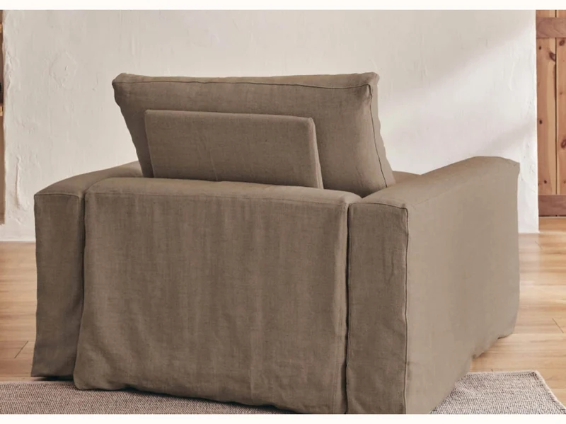 Fauteuil LENO en lin 60 cm