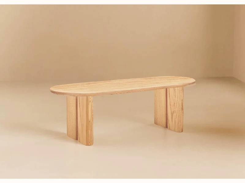 Table basse ovale en bois massif BAOBAB - 120 cm