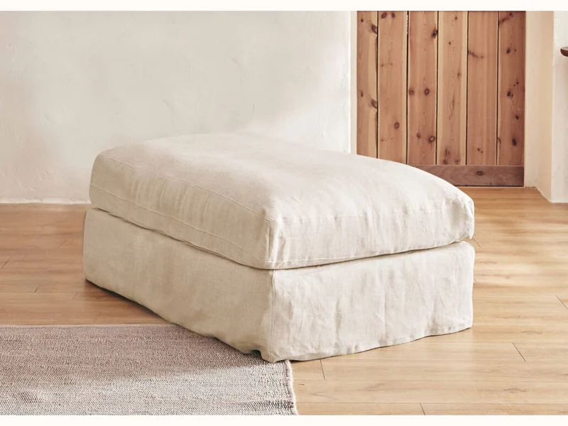 Pouf en lin LENO