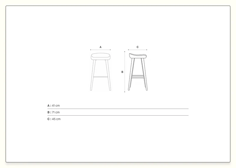 Tabouret en bois LYRA