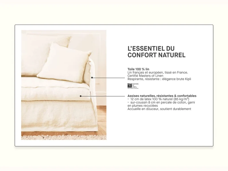 Fauteuil en lin OLIA