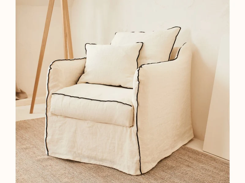 Fauteuil en lin OLIA